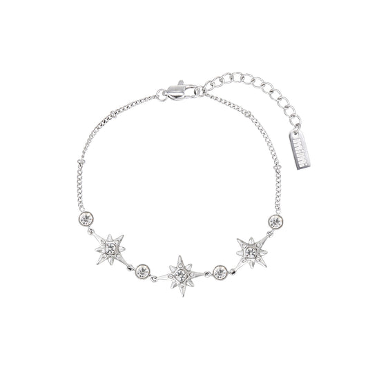 Maia Silver Crystal Star Bracelet
