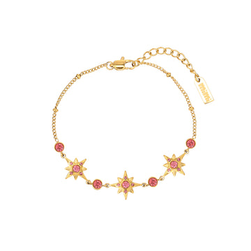 Maia Gold Pink Star Bracelet