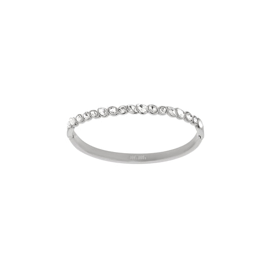 Malin Silver Crystal Organic Bangle