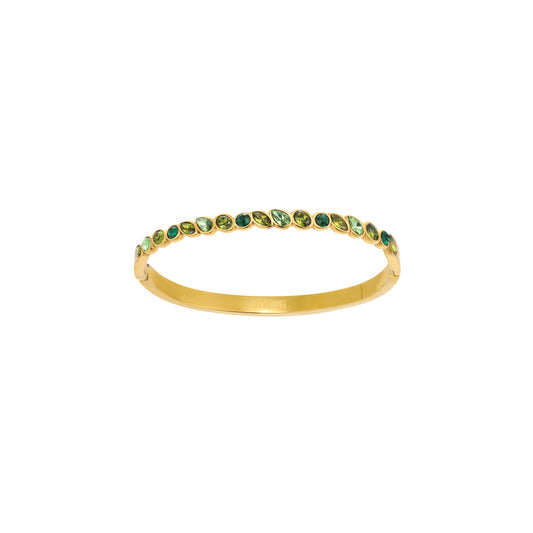 Malin Gold Green Organic Bangle