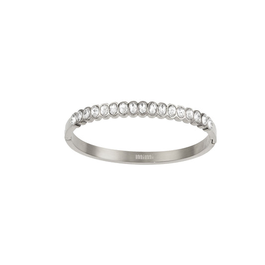 Martha Crystal Silver Waterproof Bangle