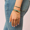 Martha Turqouise Gold Waterproof Bangle