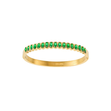 Martha Green Gold Waterproof Bangle