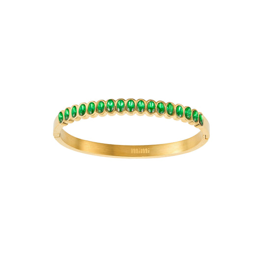 Martha Green Gold Waterproof Bangle