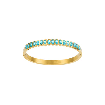 Martha Turqouise Gold Waterproof Bangle