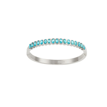 Martha Turqouise Silver Waterproof Bangle