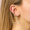 Millie Gold Crystal Chunky Ear Cuff & Droplet Chain