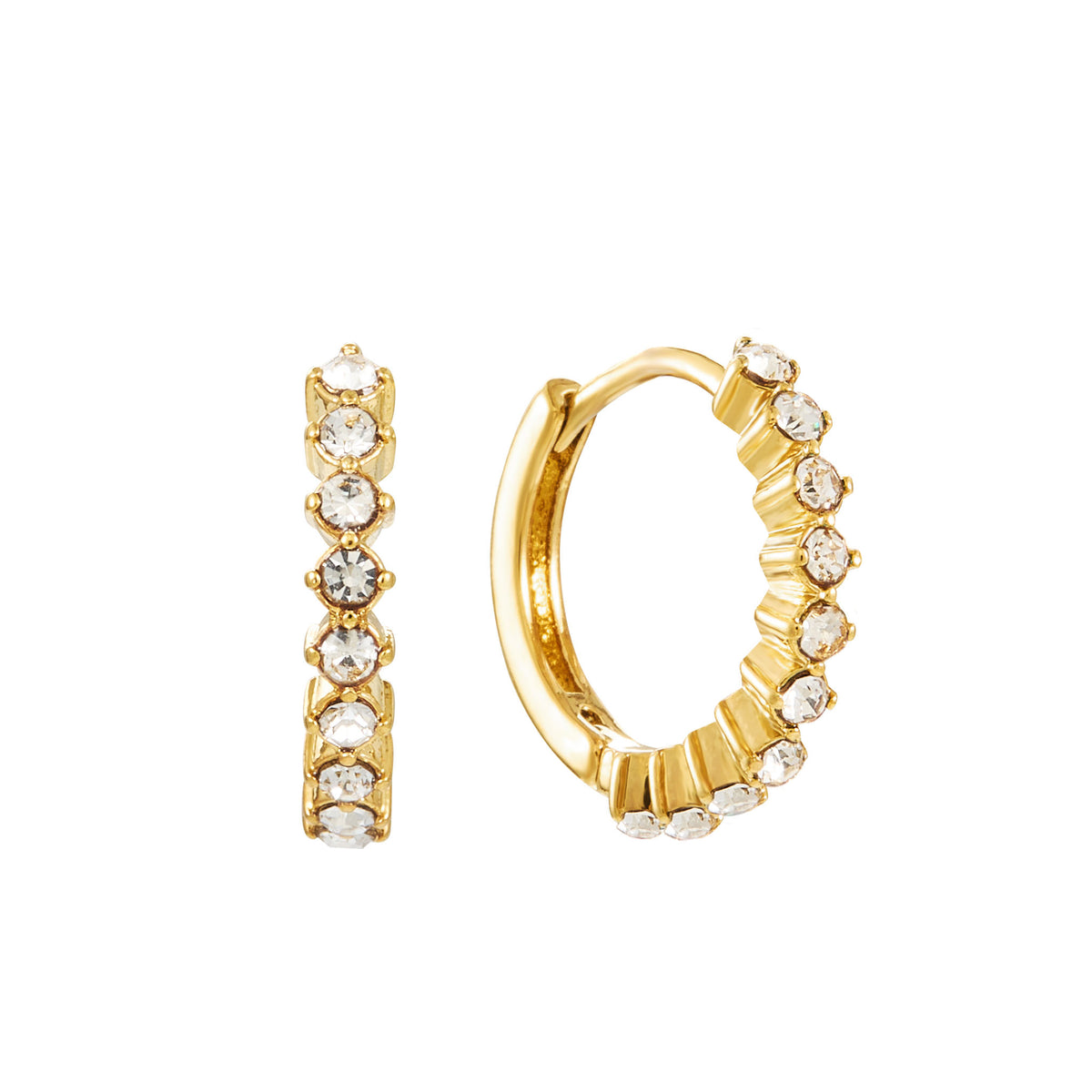 Crystal Huggie Earrings