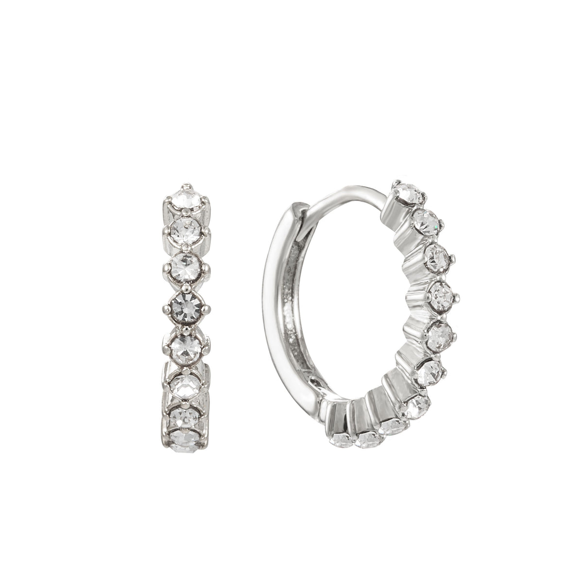 Crystal Huggie Earrings
