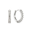 Mimi Crystal Silver Original Huggie Earrings