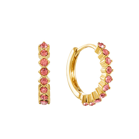 Mimi Pink Gold Original Huggie Earrings