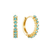 Mimi Turquoise Gold Original Huggie Earrings
