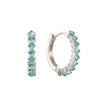 Mimi Turquoise Silver Original Huggie Earrings