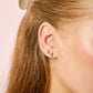 Molly Stud Earrings Gold & Green