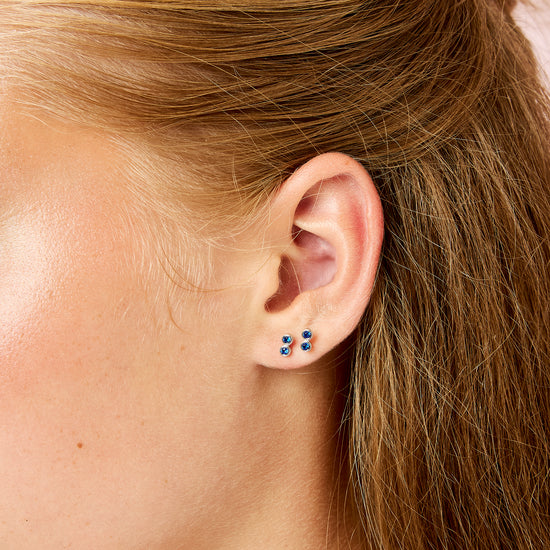 Molly Stud Earrings Silver & Blue