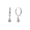 Molly Silver Crystal Huggie Hoops