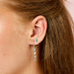 Ellica Turquoise Silver Droplet Huggie Earrings