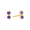 Molly Stud Earrings Gold & Blue