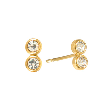 Molly Stud Earrings Gold & Crystal