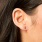 Molly Stud Earrings Gold & Green