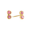 Molly Stud Earrings Gold & Pink