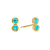 Molly Stud Earrings Gold & Turqouise
