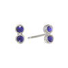 Molly Stud Earrings Silver & Blue