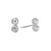 Molly Stud Earrings Silver & Crystal
