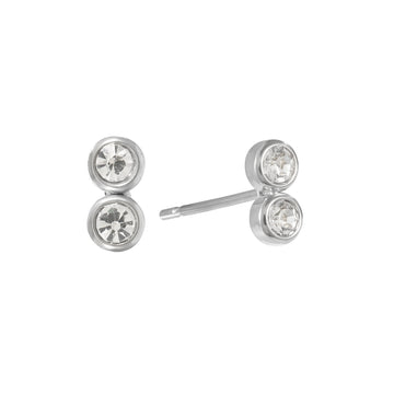 Molly Stud Earrings Silver & Crystal