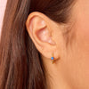Nadine Gold Blue Dainty Gem Huggie Earrings