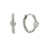 Nadine Crystal Silver Dainty Gem Huggie Earrings