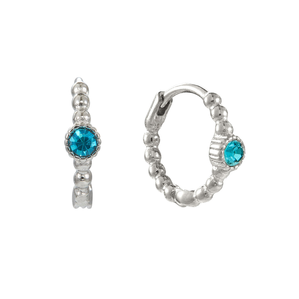 Nadine Silver Huggie Earrings