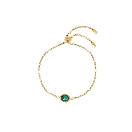 Nancy Gold Green Pull Bracelet
