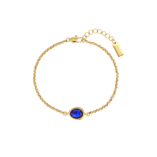 Nancy Gold Blue Bracelet