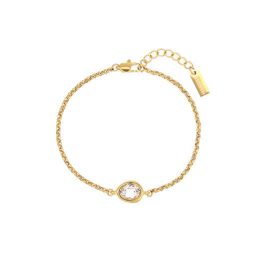 Nancy Gold Crystal Bracelet