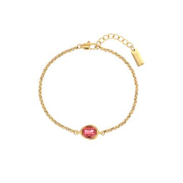Nancy Gold Pink Bracelet