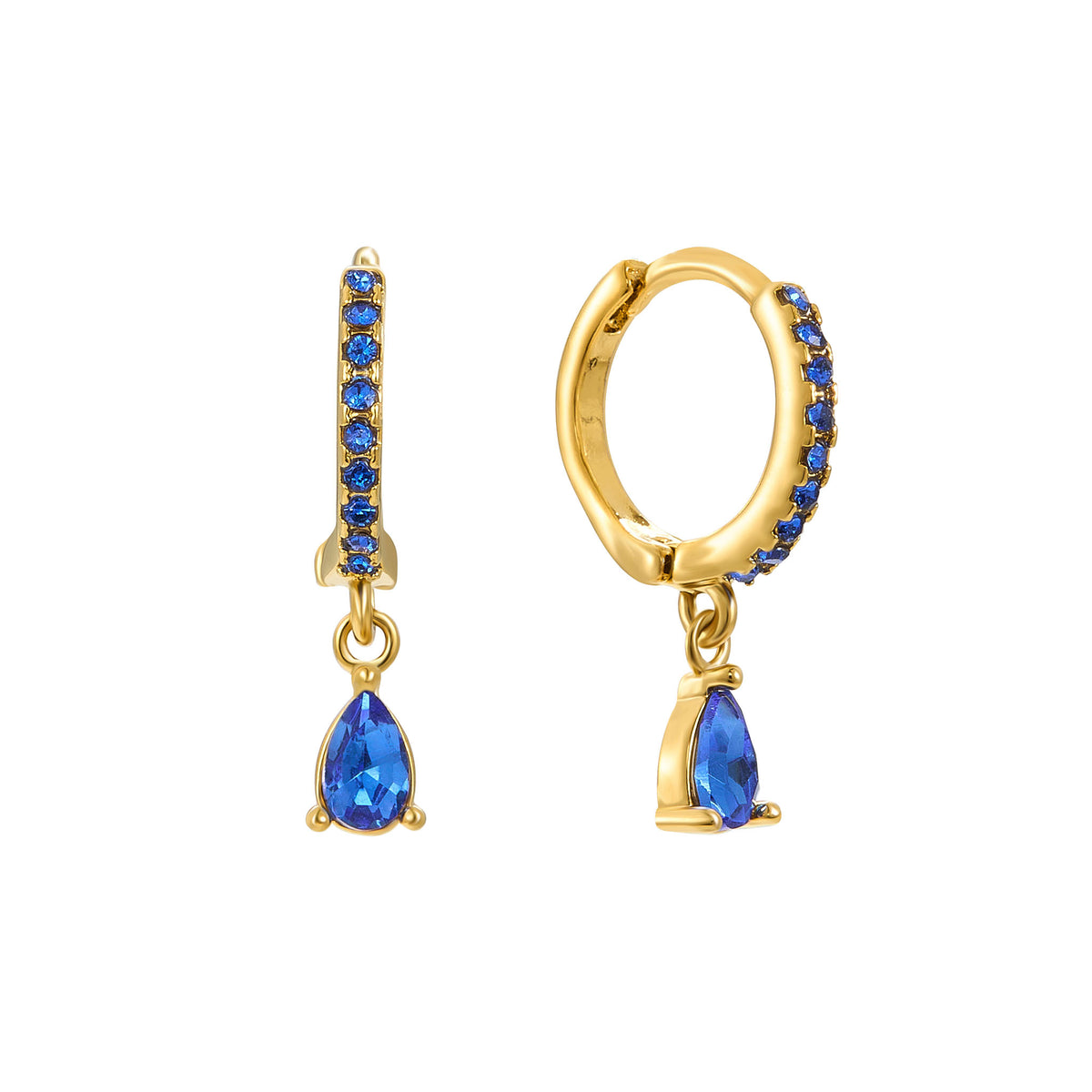 Ottillie Gold Raindrop Huggie Earrings