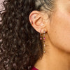 Ottillie Pink Gold Raindrop Huggie Earrings