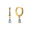 Ottillie Gold Rainbow Raindrop Huggie Earrings