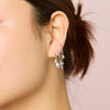 Ottillie Crystal Silver Raindrop Huggie Hoops