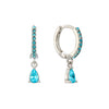Ottillie Turquoise Silver Raindrop Huggie Earrings