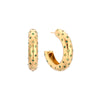 Petra Gold Multi-Green Chunky Star Hoops