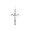 Phoebe Silver Crystal Cross Pendant Charm