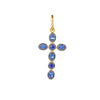 Phoebe Blue Gold Cross Pendant Charm