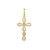 Phoebe Crystal Gold Cross Pendant Charm
