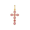Phoebe Pink Gold Cross Pendant Charm