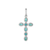Phoebe Turquoise Silver Cross Pendant Charm