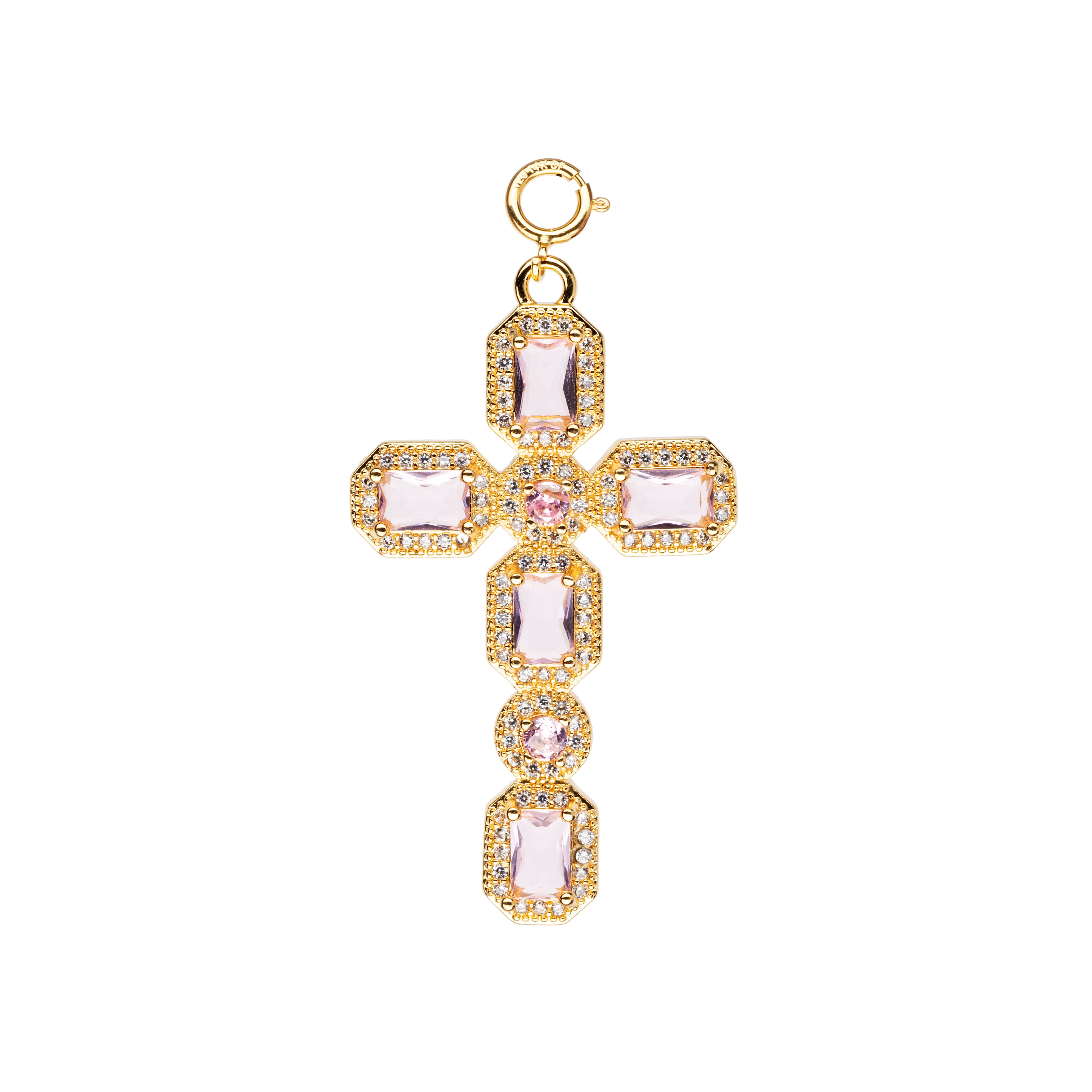 Gold cross hot sale necklace charm