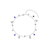 Poppy Silver Blue Star Anklet
