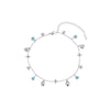 Poppy Silver Turquoise Star Anklet